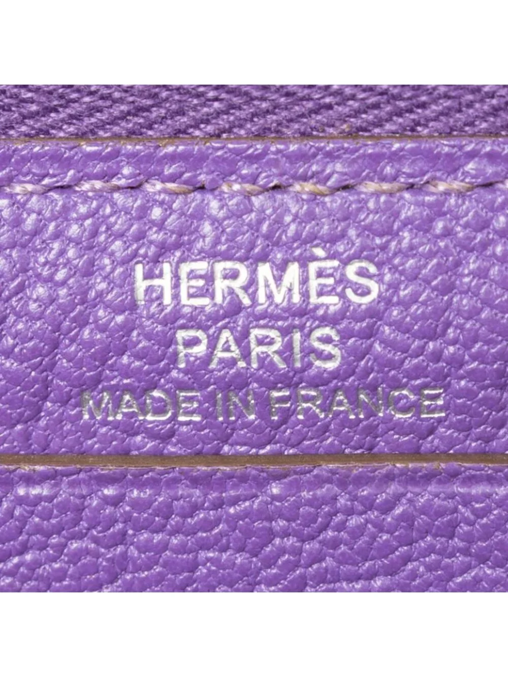 Hermes Evelyne Wallet Purple Chevre Mysore Leather